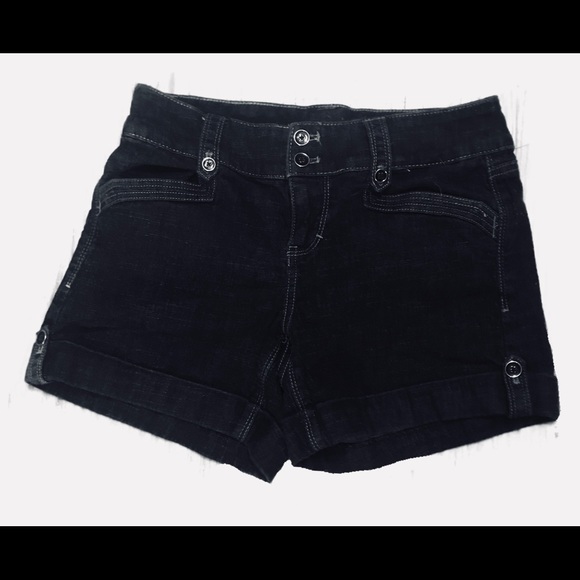 white house black market denim shorts